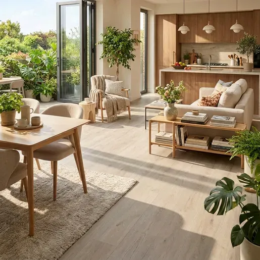 Ламинат Quick-Step Impressive IM9068 Дуб Светлый Браш фото в интерьере