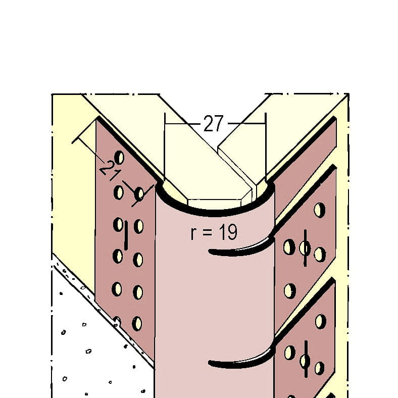 Protektor 3778 (Trim-tex) Профиль угловой Bullnose детально