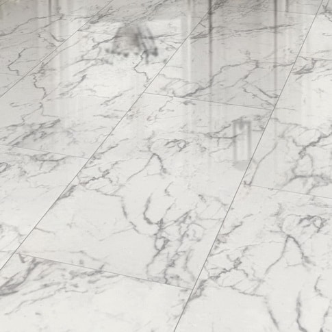 Глянцевый ламинат Falquon Stone D2921 Мрамор Каррара (Carrara Marble)