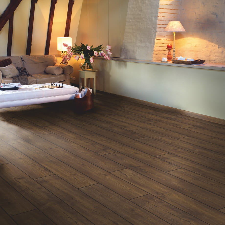 Ламинат Quick-Step Дуб Деревенский IMU1851 Impressive Ultra в интерьере