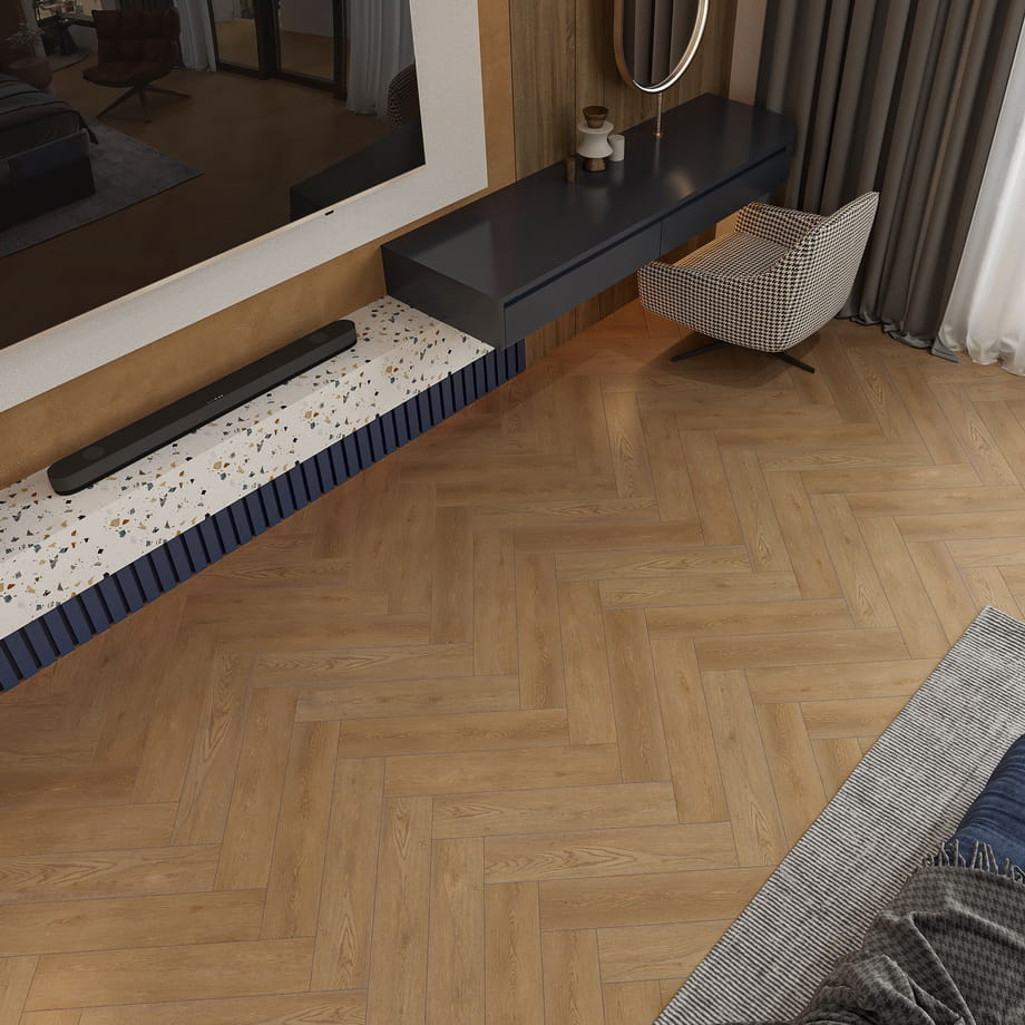 Кварцвинил SPC Floor Natisston Дуб Gjende 5004-06 Unique в интерьере