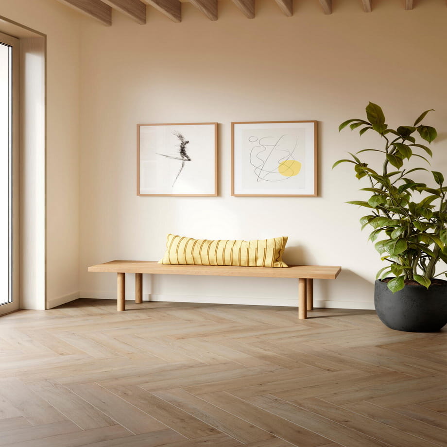 Виниловый пол BerryAlloc Faro 60002249 Zenn Click Comfort 55 Herringbone в интерьере