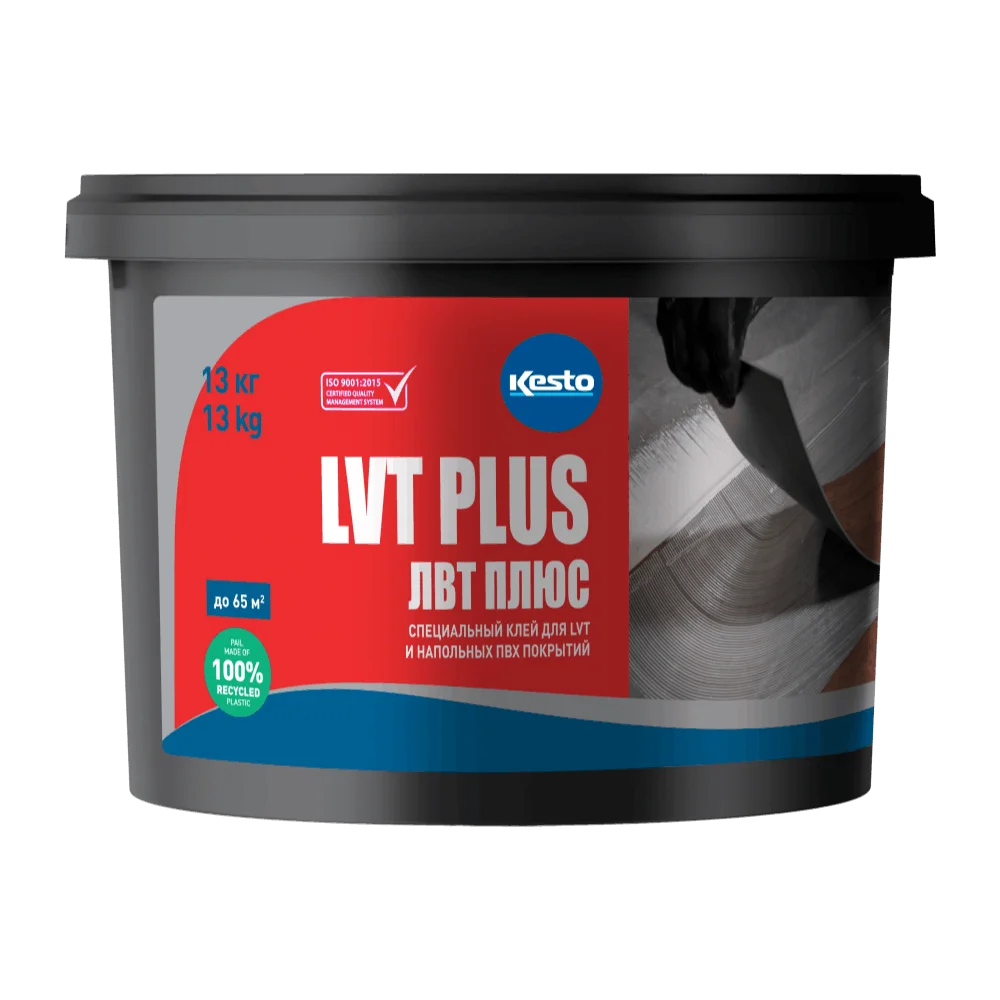 Клей для виниловых покрытий Kesto LVT Plus 13kg вид на полу