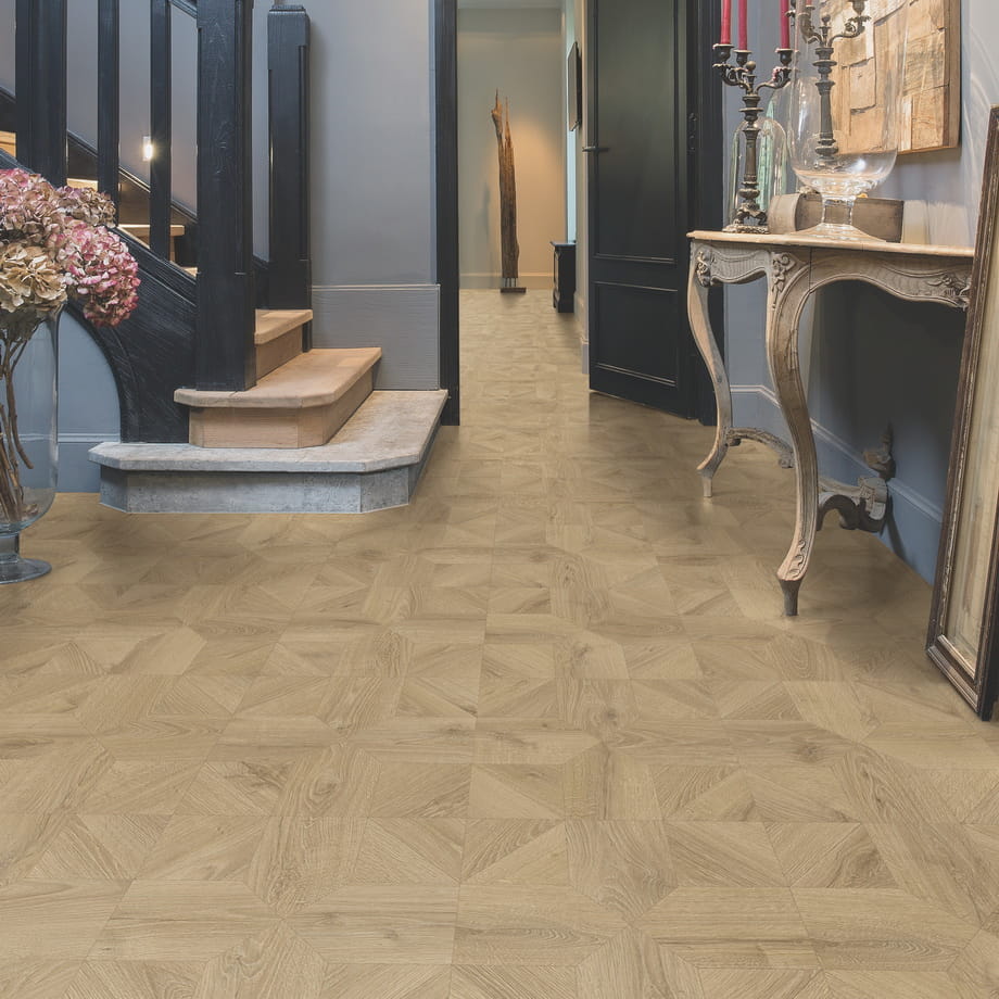 Ламинат Quick-Step Дуб Песочный Брашированный IPU4142 Impressive patterns Ultra в интерьере 1
