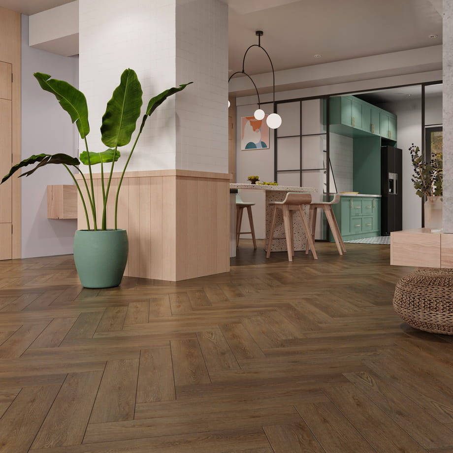 Кварцвинил SPC Floor Natisston Дуб Femunn 5004-03 Unique в интерьере 3