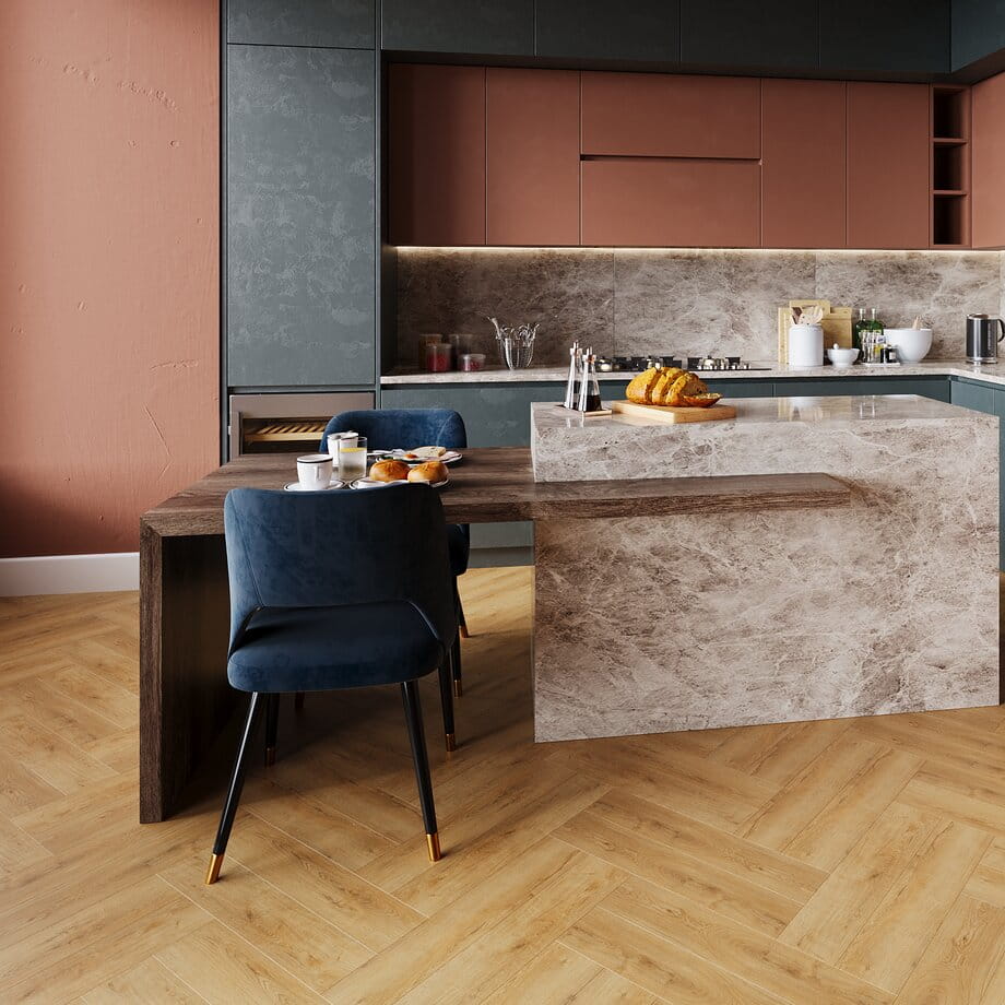 Кварцвинил SPC Floor Natisston Дуб Varm 5004-10 Unique в интерьере 3