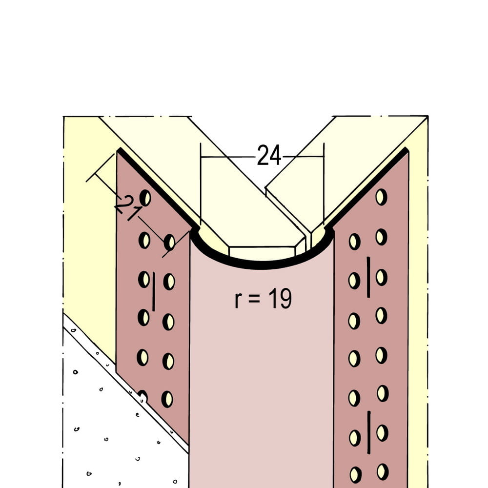Protektor 3776 (Trim-tex) Профиль угловой Bullnose детально