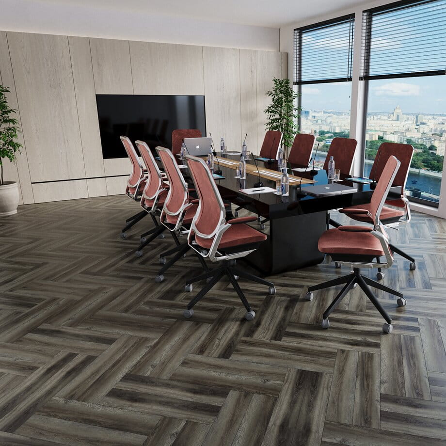 Кварцвинил SPC Floor Natisston Дуб Messa 5004-01 Unique детально в интерьере
