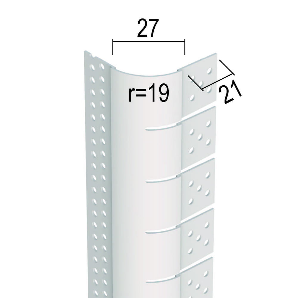 Protektor 3778 (Trim-tex) Профиль угловой Bullnose размеры