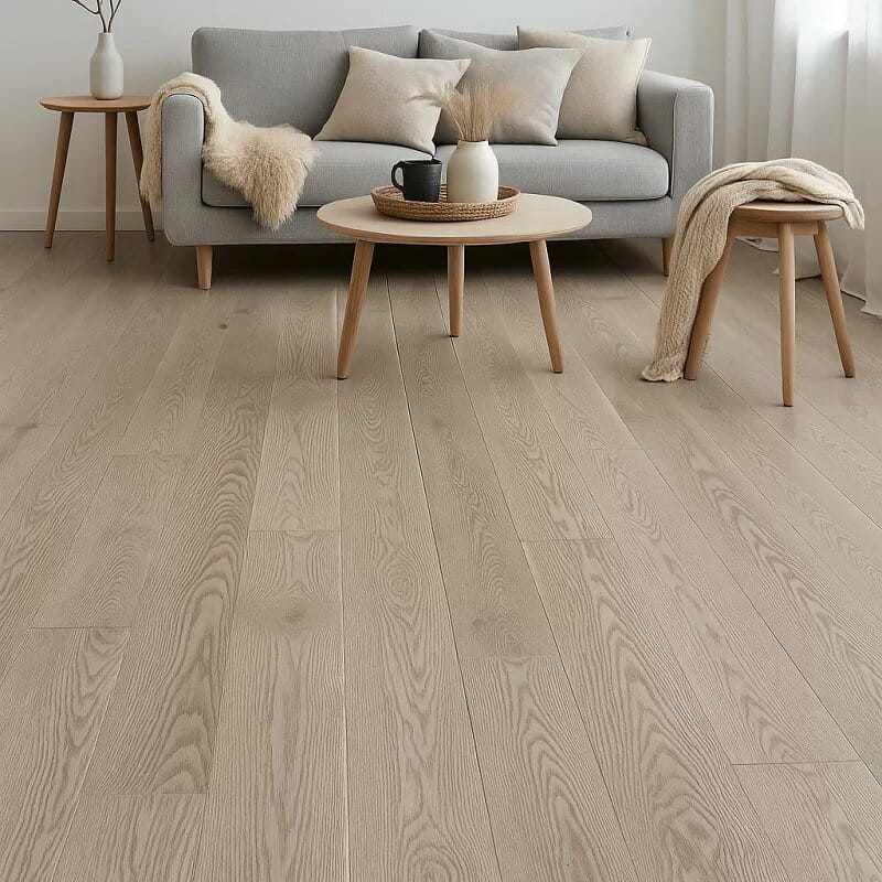 Паркет Blanco Дуб Trend White Matt 4V 1S в интерьере