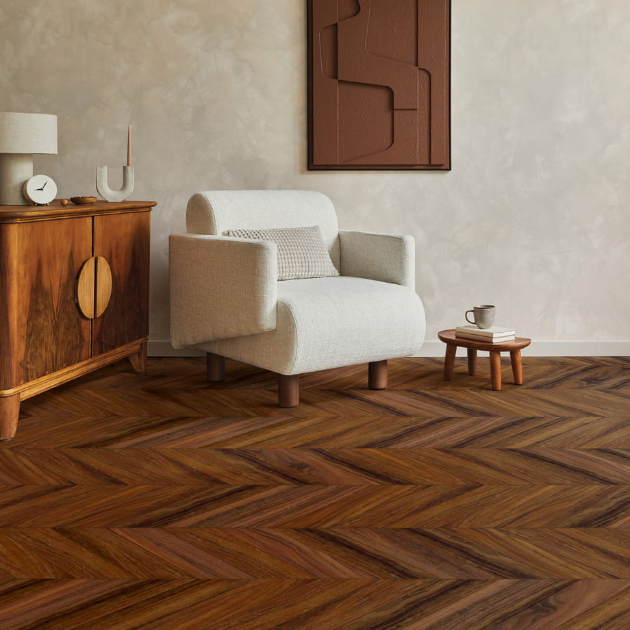 Кварцвинил SPC Floor Azincourt 8112 Aberhof Chevron в интерьере